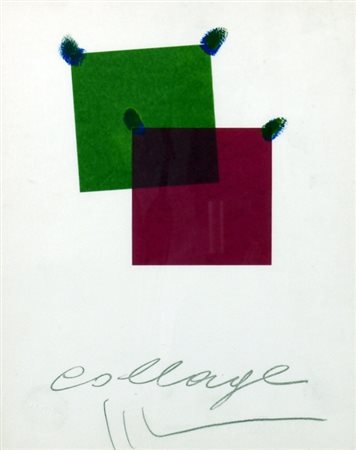 MONDINO ALDO (Torino 1938 - Torino 2005) "Senza titolo" collage su carta...