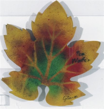 GILARDI PIERO (Torino 1942) "Foglia" gommapiuma Firmata in basso a destra....