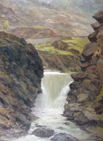 BOTTIGELLI ANGELO (Varese 1897 - Varese 1989) "Il salto del Mallero" 1947...