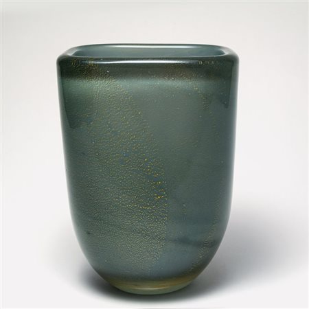 FLAVIO POLI, SEGUSO VETRI D'ARTE Un vaso in vetro sommerso a bollicine, circa...