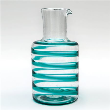 CARLO SCARPA Una caraffa di vetro a fasce per VENINI, circa 1935. Altezza cm...
