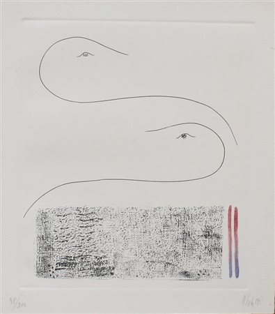 Fausto Melotti Rovereto 1901 Senza titolo Acquaforte / acquatinta es. 98/100...