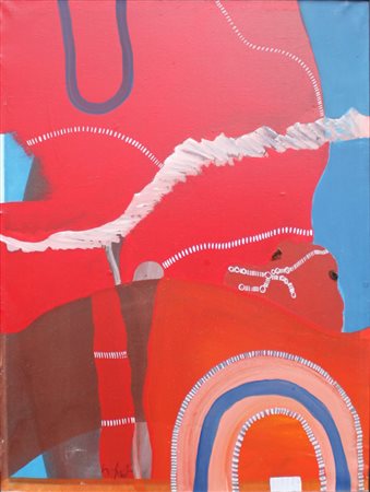 Dangelo Sergio Milano 1932 Il paese del male agli occhi 1963 Olio su tela...