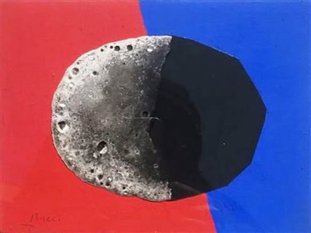 Edmondo Bacci Venezia 2013 Avvenimento 1970 Tecnica mista su tavola 15x20