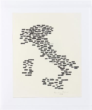 Emilio Isgrò Barcellona Pozzo di Gotto 1937 Torino - Trento 1997 Tecnica...