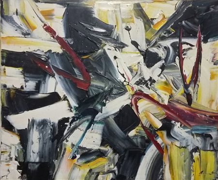 Pierluigi De Lutti Monfalcone 1959 Senza titolo Olio su tela 100x120...