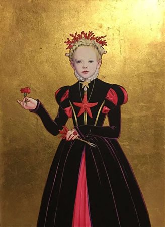 Titti Garelli Torino 1948 Regine gotiche - Coral Rose 2013 Tecnica mista su...