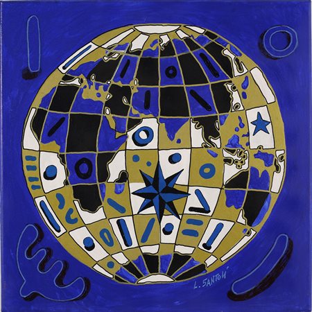 Leonardo Santoli Firenze 1959 Mondo Inter 2008 Acrilico su tela 50x50...