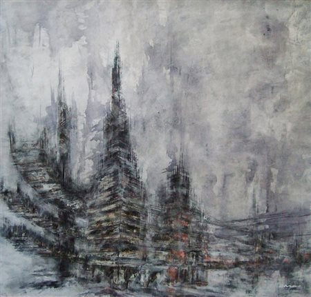 EZIO AROSIO LISSONE 1949 WORK IN PROGRESS 2016 t.m. su pannello con cornice...