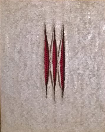 Calogero Salemi Racalmuto (AG) 1966 Squarci di rosso 2016 Tecnica mista su...