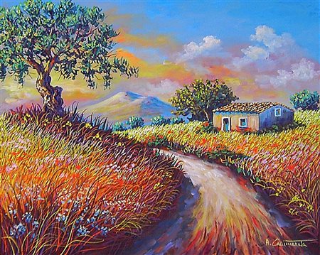 antonino Cammarata Augusta 1962 Senza titolo 2017 Olio su tela 40x50...