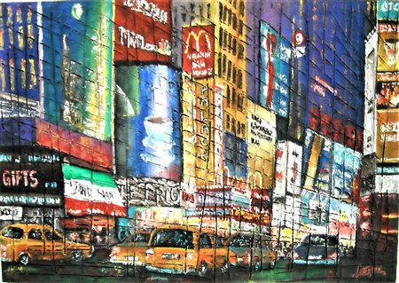 FRANCESCO OTTOBRE Formia (LT) 1956 Times Square 2011 Mista (sabbia e...