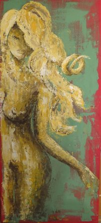 REA Milano 1974 IL NODO 2015 ACRILO SPATOLATO 90x40 Certificato di autenticità