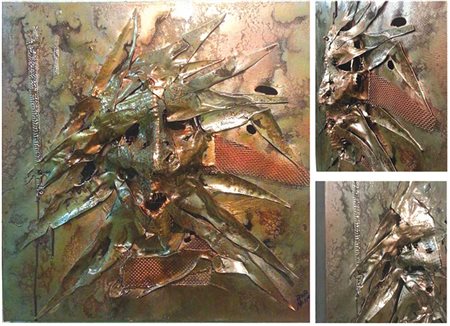 BOB MONEY STOCCARDA 1965 GILGALMESH 2016 FUSIONE SU TELA 50x50 Certificato di...