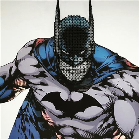 Alessandro Padovan Borgomanero 1983 BATMAN 2017 Acrilico su viti 80x80...