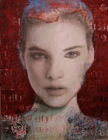 alan fecola castellanza 1980 Secrets 2017 mista su tavola su telaio 40x30...