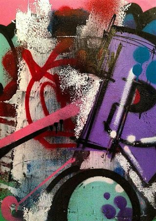 MAXCRASH Magenta 1999 #3.6 2016 Tecnica mista su tela 70x50 Certificato di...