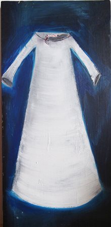 CLAUDIA RORDORF MONZA 1973 Anima Olio su tela 36,5x17,5 Certificato di...