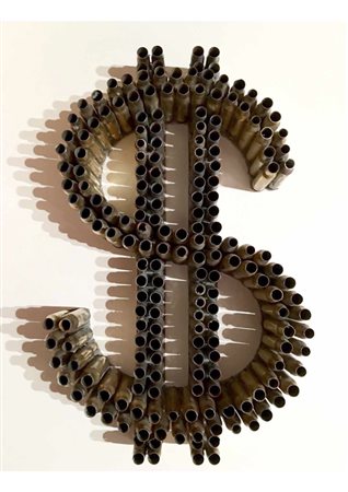 Nicola Evangelisti Bologna 1972 Dollar 2015 Bossoli proiettili 31x19...