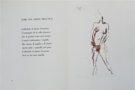 Ernesto Treccani Milano 1920 Caldo buono Acquaforte, Acquerello a mano (pezzo...