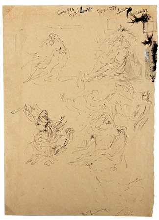 Lucio FONTANA (Rosario Santa Fè 1899 Varese 1968) Studi per 'Deposizione',...