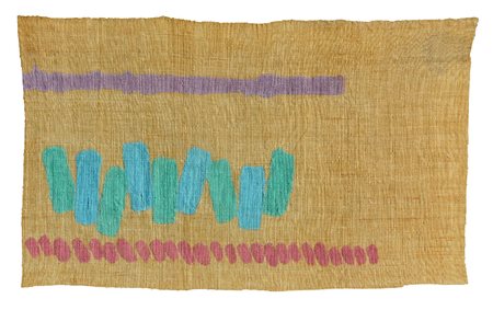 Giorgio GRIFFA (Torino 1936 ) Tre segni, 1979, acrilico su tela, cm. 28 x 49,...