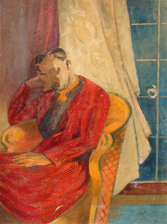 Roberto MELLI (Ferrara, 1885 Roma, 1958) Senza titolo, 1946, olio su tela,...