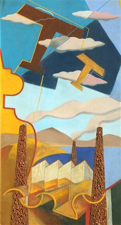 Giulio D'ANNA (Villarosa 1908 Messina 1978) Rinascita, 1928, polimaterico su...