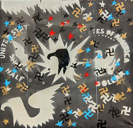 Franco ANGELI (Roma 1935 Roma 1988) Simboli vecchi e nuovi, anni 70, acrilico...