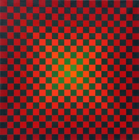 Hugo DEMARCO (Buenos Aires, 1932 Parigi, 1995) Vibration Rouge-Vert , 1959,...