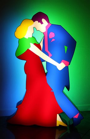 Marco LODOLA (Dorno 1955 ) Balletto, 2015, perspex e neon, cm. 124 x 87 x 12,...
