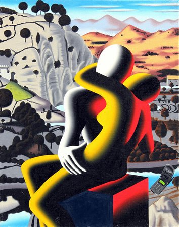 Mark KOSTABI (Los Angeles 1960 ) Edge of desire, 1998, olio su tela, cm. 61 x...