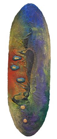 Renzo NUCARA (Crema, 1948 ) Reperto, 2001, resina granuli e pigmenti su...