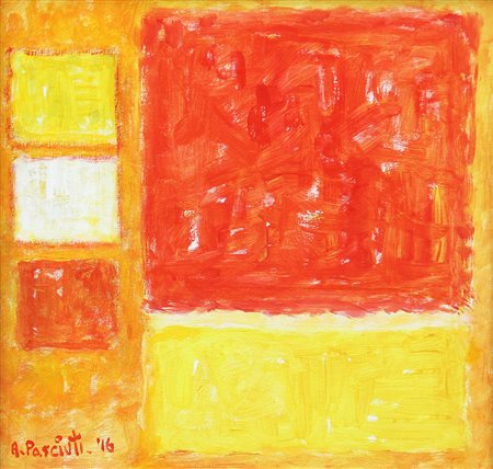 Antonio PASCIUTI (Lacedonia 1938 ) Estate, 2016, olio su tela, cm. 30 x 30,...