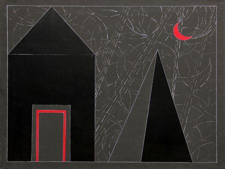 Franco ANGELI (Roma 1935 Roma 1988) Porta chi te pare, 1986, smalto su tela,...