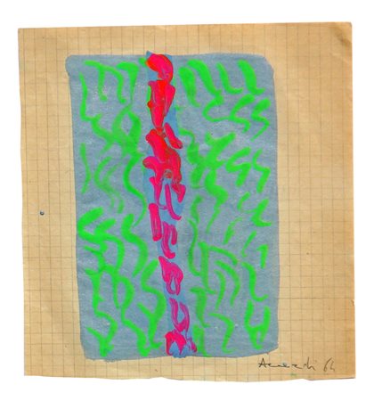 Carla ACCARDI (Trapani 1924 Roma, 2014) Senza titolo, 1964, tempera su carta...