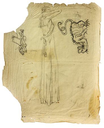 Giorgio DE CHIRICO (Volos 1888 Roma 1978) Studi (Studio per illustrazione di...