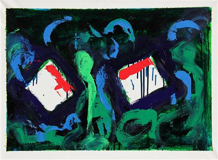 Mario SCHIFANO (Homs 1934 Roma 1998) Senza titolo, 1990, smalto e acrilico su...