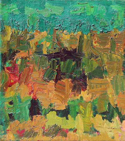 Ennio MORLOTTI (Lecco 1910 Milano 1992) Paesaggio di Lombardia, 1955, olio su...