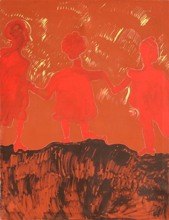 Tano FESTA (Roma 1938 Roma 1988) Senza titolo, 1984, acrilici su tela, cm....