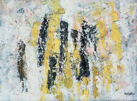 GINO MELONI Varese 1905 – Lissone 1989 COMPOSIZIONE, 1956/1957 CIRCA olio su...