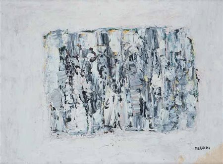 GINO MELONI Varese 1905 – Lissone 1989 IMMAGINE BIANCA, 1957 olio su tela, cm...