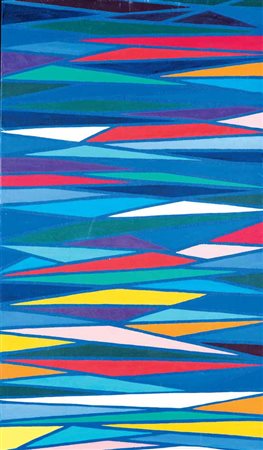 PIERO DORAZIO Roma 1927 – 2005 ANTIFONA, 1973 acrilico su tela, cm 120x70....