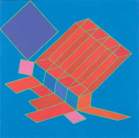 ACHILLE PERILLI Roma 1927 ENERGIA, 1983 olio su tela, cm 50x50. Firmato,...