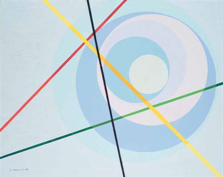 LUIGI VERONESI Milano 1908 - 1998 COSTRUZIONE CX 5, 1994 olio su tela, cm...