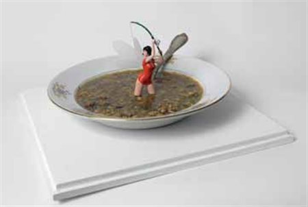 CORRADO BONOMI Novara 1956 FATINA-FATATA-FATALE, 1998 materiali vari, cm...