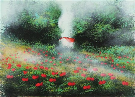 Lotto unico di 2 opere: 2 a Renato Crespina olio su tela cm 50 x 70 2 b...