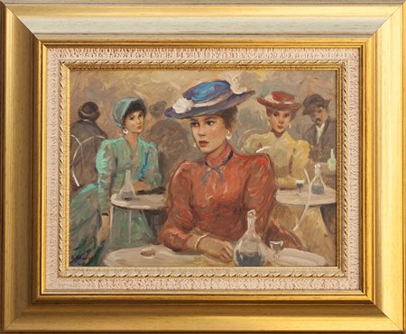 Lotto unico di 2 opere: 3 a autore sconosciuto olio su tavola cm 40 x 50 3 b...