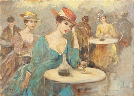 Lotto unico di 2 opere: 9 a autore sconosciuto olio su tela cm. 50 x 70 9 b...