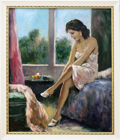 Lotto unico di 2 opere: 12 a autore sconosciuto olio su tavola cm 50 x 60 12...